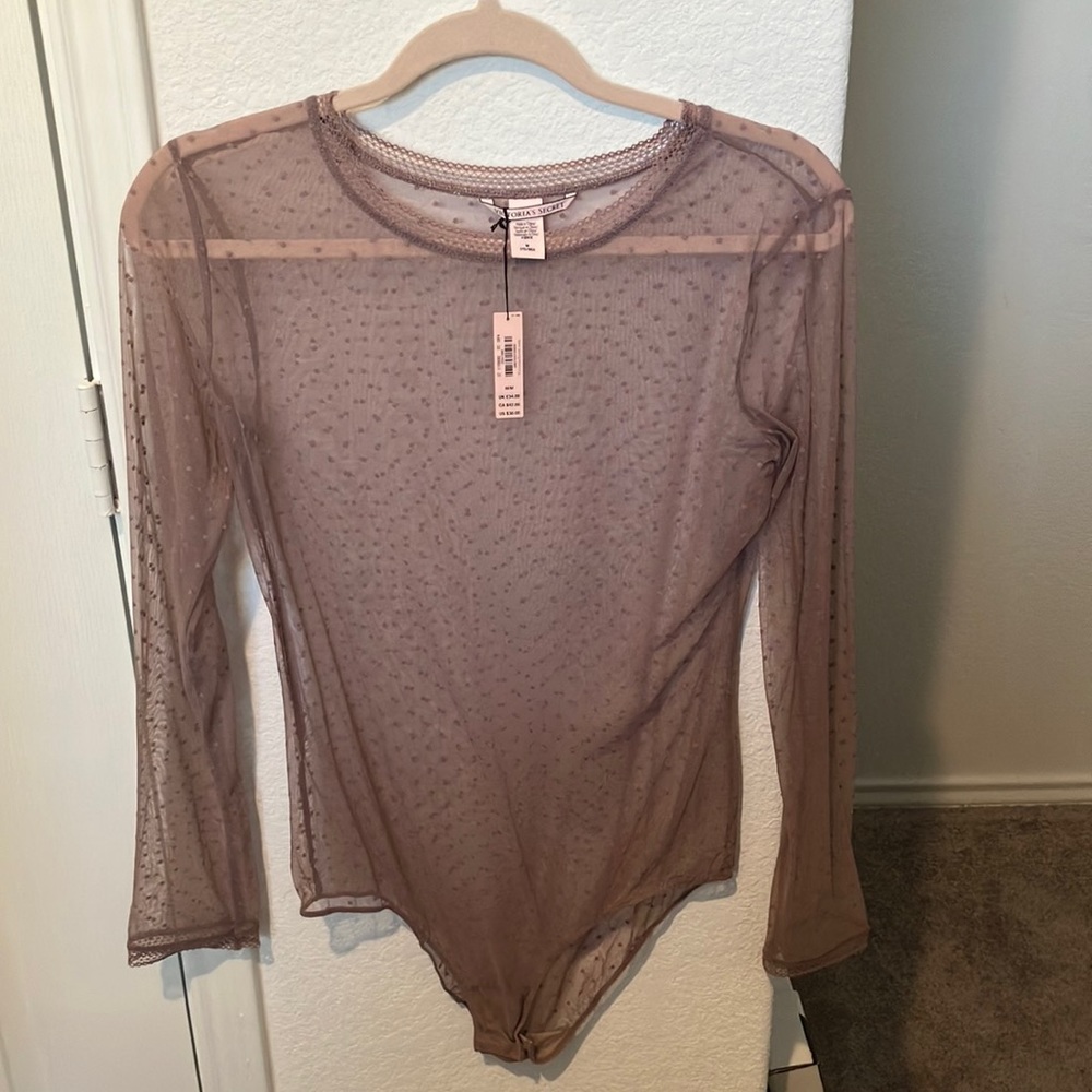 Victoria’s Secret Long Sleeve Polka dot bodysuit